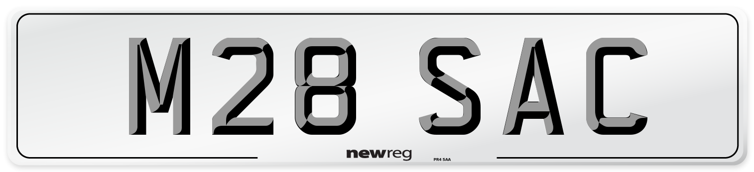M28 SAC Number Plate from New Reg